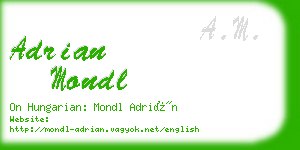 adrian mondl business card